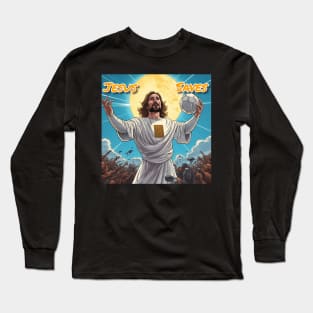 Jesus Saves (A Soccer Ball) Long Sleeve T-Shirt